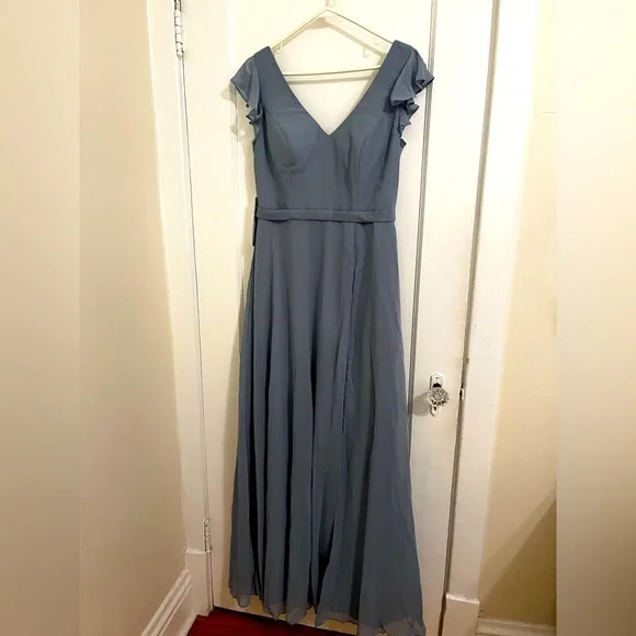 plus size bridesmaid dress Plus Size Bridesmaid Dresses One Shoulder Split main image 1